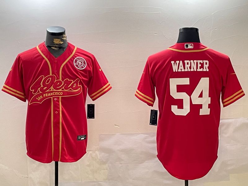 Men San Francisco 49ers #54 Warner Red Joint Name 2024 Nike Limited NFL Jersey style 12091->san francisco 49ers->NFL Jersey